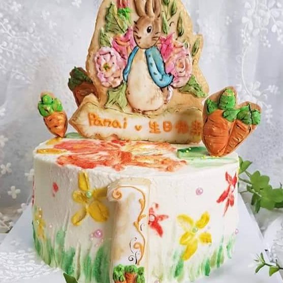 【呀咪呀咪】餅乾裝飾蛋糕  彼得兔